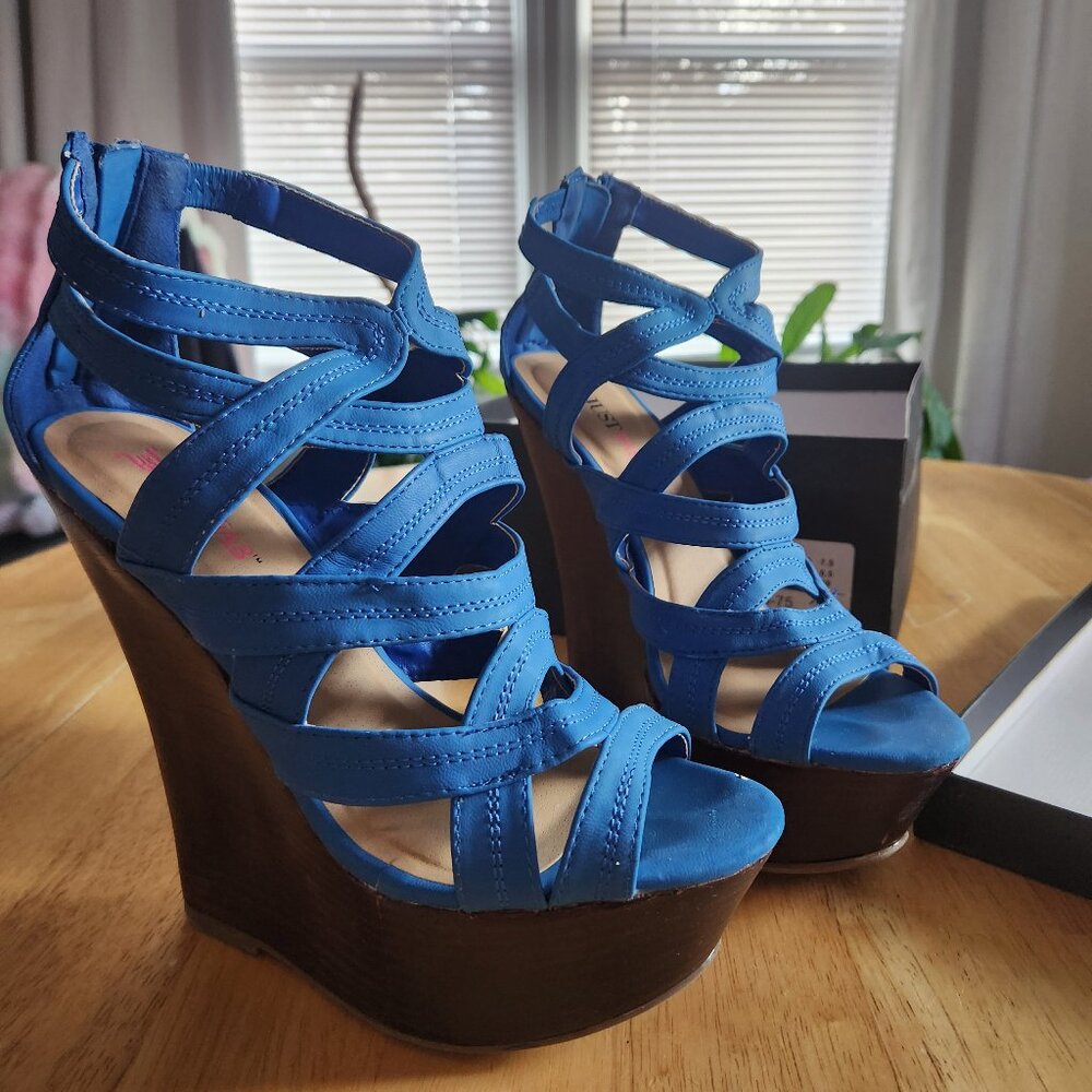 Blue wedges - Just Fab